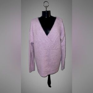 Purple v-neck sweater